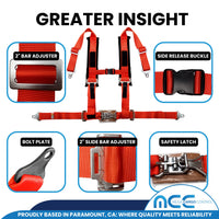 Load image into Gallery viewer, 2&quot; Racing Harness - 4 Point Safety Belt (Center Latch &amp; Link)
