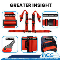 Load image into Gallery viewer, 3&quot; 4-Point Safety Harness (Center Latch &amp; Link)
