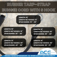 Load image into Gallery viewer, USA Rubber Tarp-Strap Bungee Cord with S Hooks
