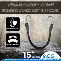 Load image into Gallery viewer, Natural Rubber Tarp-Strap Bungee Cord with S Hooks
