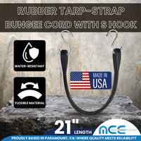 Load image into Gallery viewer, USA Rubber Tarp-Strap Bungee Cord with S Hooks
