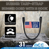 Load image into Gallery viewer, USA Rubber Tarp-Strap Bungee Cord with S Hooks

