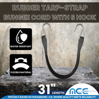 Load image into Gallery viewer, Natural Rubber Tarp-Strap Bungee Cord with S Hooks
