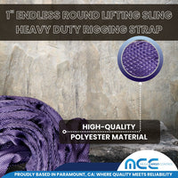 Load image into Gallery viewer, 1&quot; Endless Round Lifting Sling Rigging Wrecker Recovery 2600 lbs
