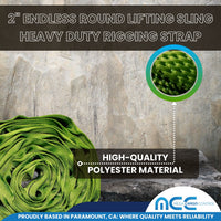 Load image into Gallery viewer, 2&quot; Endless Round Lifting Sling Rigging Wrecker Recovery 5300 lbs
