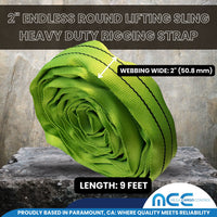 Load image into Gallery viewer, 2&quot; Endless Round Lifting Sling Rigging Wrecker Recovery 5300 lbs
