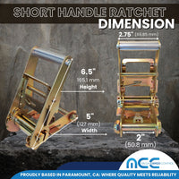 Load image into Gallery viewer, 2&quot; Utility Endless Ratchet Tie Down Strap (Short Handle Ratchet)
