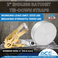 Load image into Gallery viewer, 2&quot; Utility Endless Ratchet Tie Down Strap (Standard Ratchet)
