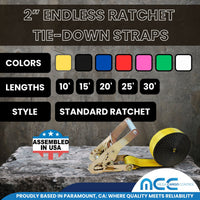 Load image into Gallery viewer, 2&quot; Utility Endless Ratchet Tie Down Strap (Standard Ratchet)
