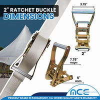 Load image into Gallery viewer, USA 2&quot; Ratchet Tent Strap With Loop End
