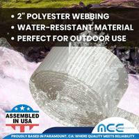 Load image into Gallery viewer, USA 2&quot; Ratchet Tent Strap With Loop End
