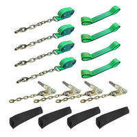Load image into Gallery viewer, Heavy Duty 8 Point Rollback Tie Down System w/ Chain End
