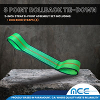 Load image into Gallery viewer, Heavy Duty 8 Point Rollback Tie Down System w/ Chain End
