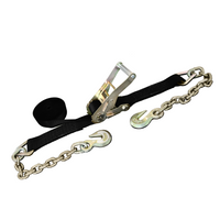 Load image into Gallery viewer, 2&quot; Ratchet Tie Down Strap With Chain Extensions
