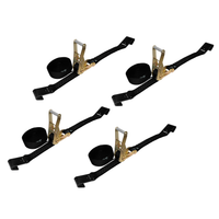 Load image into Gallery viewer, 4 Pack - 2" x 30' Heavy Duty Ratchet Tie Down Strap With Flat Hooks
