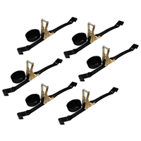 Load image into Gallery viewer, 6 Pack - 2" x 30' Heavy Duty Ratchet Tie Down Strap With Flat Hooks
