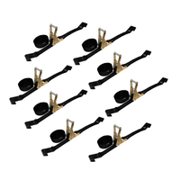Load image into Gallery viewer, 8 Pack - 2" x 30' Heavy Duty Ratchet Tie Down Strap With Flat Hooks

