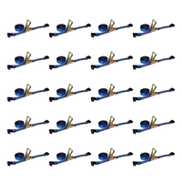 Load image into Gallery viewer, 20 Pack - 2" x 30' Heavy Duty Ratchet Tie Down Strap With Flat Hooks (Bulk)
