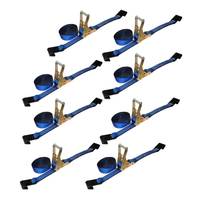 Load image into Gallery viewer, 8 Pack - 2" x 30' Heavy Duty Ratchet Tie Down Strap With Flat Hooks
