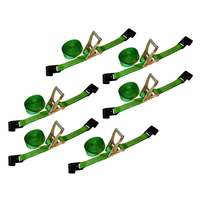 Load image into Gallery viewer, 6 Pack - 2" x 30' Heavy Duty Ratchet Tie Down Strap With Flat Hooks
