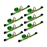 Load image into Gallery viewer, 8 Pack - 2" x 30' Heavy Duty Ratchet Tie Down Strap With Flat Hooks
