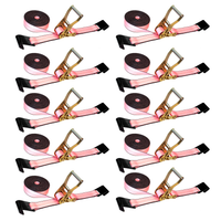 Load image into Gallery viewer, 10 Pack - 2" x 30' Heavy Duty Ratchet Tie Down Strap With Flat Hooks
