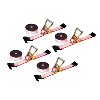 Load image into Gallery viewer, 4 Pack - 2" x 30' Heavy Duty Ratchet Tie Down Strap With Flat Hooks
