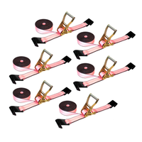 Load image into Gallery viewer, 6 Pack - 2" x 30' Heavy Duty Ratchet Tie Down Strap With Flat Hooks

