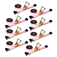 Load image into Gallery viewer, 8 Pack - 2" x 30' Heavy Duty Ratchet Tie Down Strap With Flat Hooks
