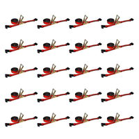 Load image into Gallery viewer, 20 Pack - 2" x 30' Heavy Duty Ratchet Tie Down Strap With Flat Hooks (Bulk)
