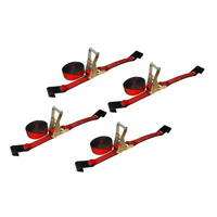 Load image into Gallery viewer, 4 Pack - 2" x 30' Heavy Duty Ratchet Tie Down Strap With Flat Hooks
