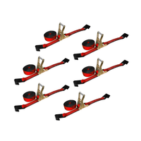 Load image into Gallery viewer, 6 Pack - 2" x 30' Heavy Duty Ratchet Tie Down Strap With Flat Hooks
