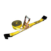 Load image into Gallery viewer, 2&quot; Heavy Duty Ratchet Tie Down Strap w/ Flat Hooks
