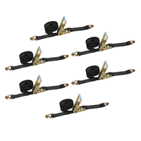 Load image into Gallery viewer, 6 Pack - 2" x 30FT Heavy Duty Ratchet Tie Down Strap With J Wire Hooks
