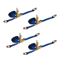 Load image into Gallery viewer, 4 Pack - 2" x 30FT Heavy Duty Ratchet Tie Down Strap With J Wire Hooks
