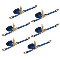 Load image into Gallery viewer, 6 Pack - 2" x 30FT Heavy Duty Ratchet Tie Down Strap With J Wire Hooks
