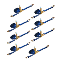 Load image into Gallery viewer, 8 Pack - 2" x 30FT Heavy Duty Ratchet Tie Down Strap With J Wire Hooks
