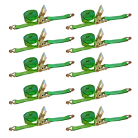 Load image into Gallery viewer, 10 Pack - 2" x 30FT Heavy Duty Ratchet Tie Down Strap With J Wire Hooks
