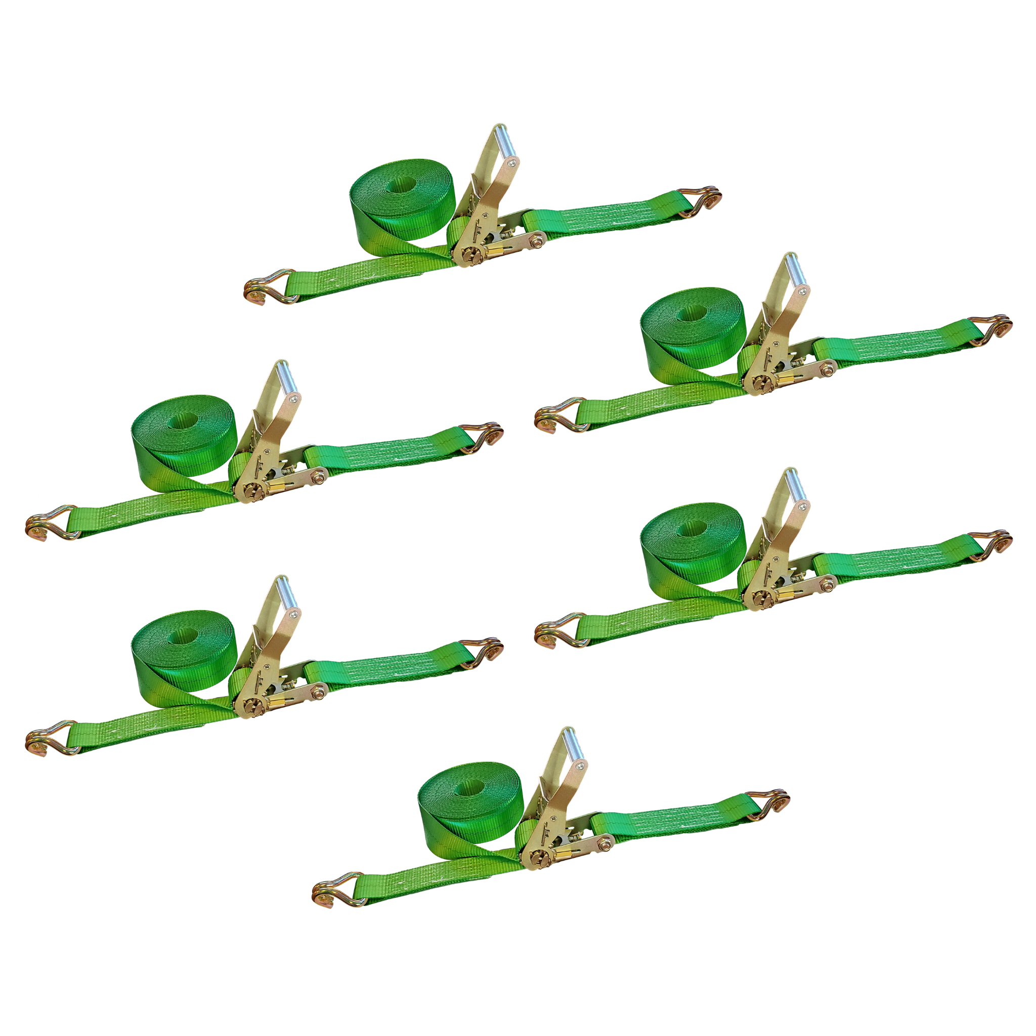 6-Pack 2 inch x 30 foot J Hook Straps