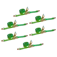 Load image into Gallery viewer, 6 Pack - 2" x 30FT Heavy Duty Ratchet Tie Down Strap With J Wire Hooks
