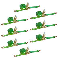 Load image into Gallery viewer, 8 Pack - 2" x 30FT Heavy Duty Ratchet Tie Down Strap With J Wire Hooks
