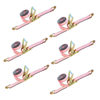 Load image into Gallery viewer, 6 Pack - 2" x 30FT Heavy Duty Ratchet Tie Down Strap With J Wire Hooks
