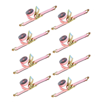 Load image into Gallery viewer, 8 Pack - 2" x 30FT Heavy Duty Ratchet Tie Down Strap With J Wire Hooks
