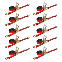 Load image into Gallery viewer, 10 Pack - 2" x 30FT Heavy Duty Ratchet Tie Down Strap With J Wire Hooks
