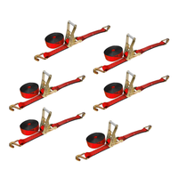 Load image into Gallery viewer, 6 Pack - 2" x 30FT Heavy Duty Ratchet Tie Down Strap With J Wire Hooks
