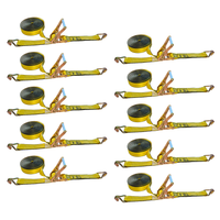 Load image into Gallery viewer, 10 Pack - 2" x 30FT Heavy Duty Ratchet Tie Down Strap With J Wire Hooks
