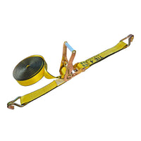 Load image into Gallery viewer, 2&quot; Heavy Duty Ratchet Tie Down Strap w/ J Wire Hooks
