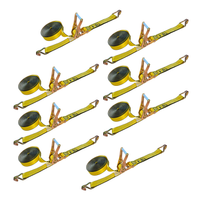 Load image into Gallery viewer, 8 Pack - 2" x 30FT Heavy Duty Ratchet Tie Down Strap With J Wire Hooks
