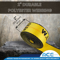 Load image into Gallery viewer, 2&quot; Heavy Duty Ratchet Tie Down Strap w/ J Wire Hooks
