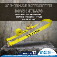 Load image into Gallery viewer, 2&quot; E-Track Ratchet Tie Down Straps
